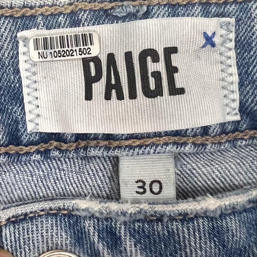 Paige Sarah Straight Leg High Rise Distressed Ankle Jeans Size 30 - Picture 6 of 7